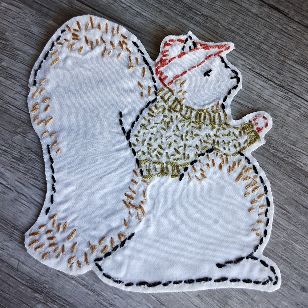 Embroidered Squirrel Patch - Multicolor - Picture 2 of 4